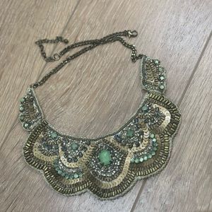 Bronze and green necklace